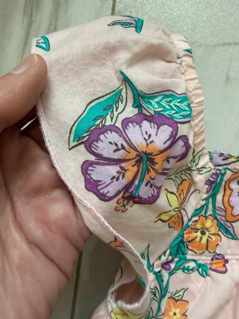 Carters Cotton Cottage Pink Floral Shirt & Ruffled Shorts Matching Set Girls 4T - Picture 5 of 13